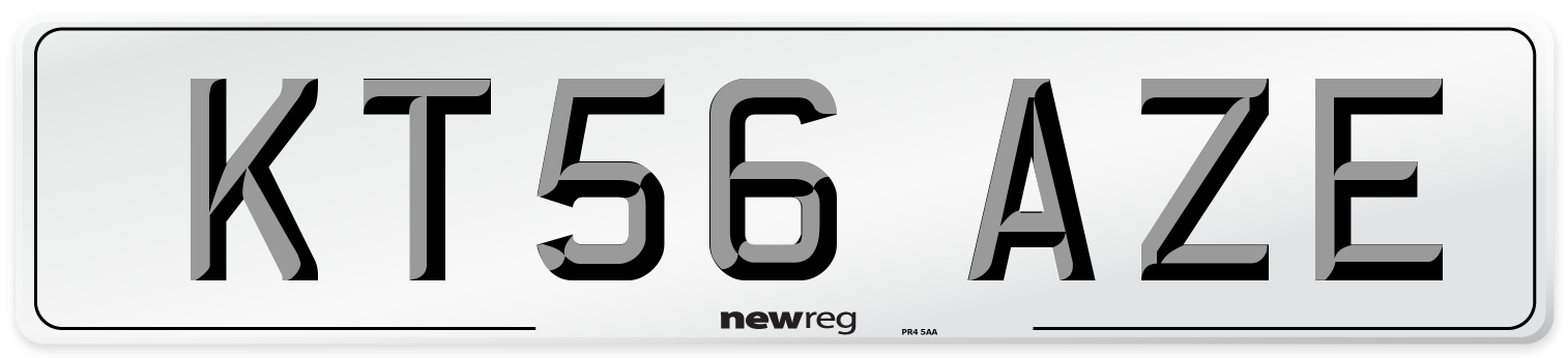KT56 AZE Number Plate from New Reg